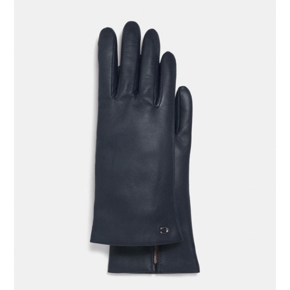 NWT Coach Sculpted Signature Leather Gloves